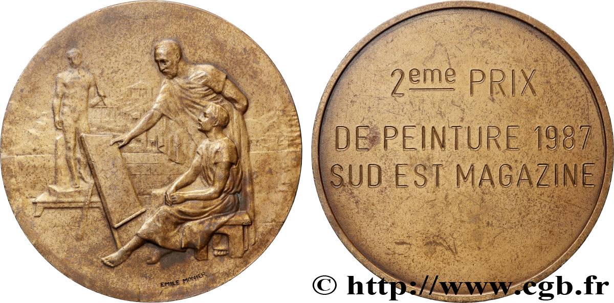 V REPUBLIC Médaille, Récompense du concours de peinture  XF