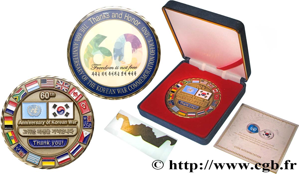 SÜKOREA Médaille, 60ème anniversaire de la Guerre de Corée VZ+