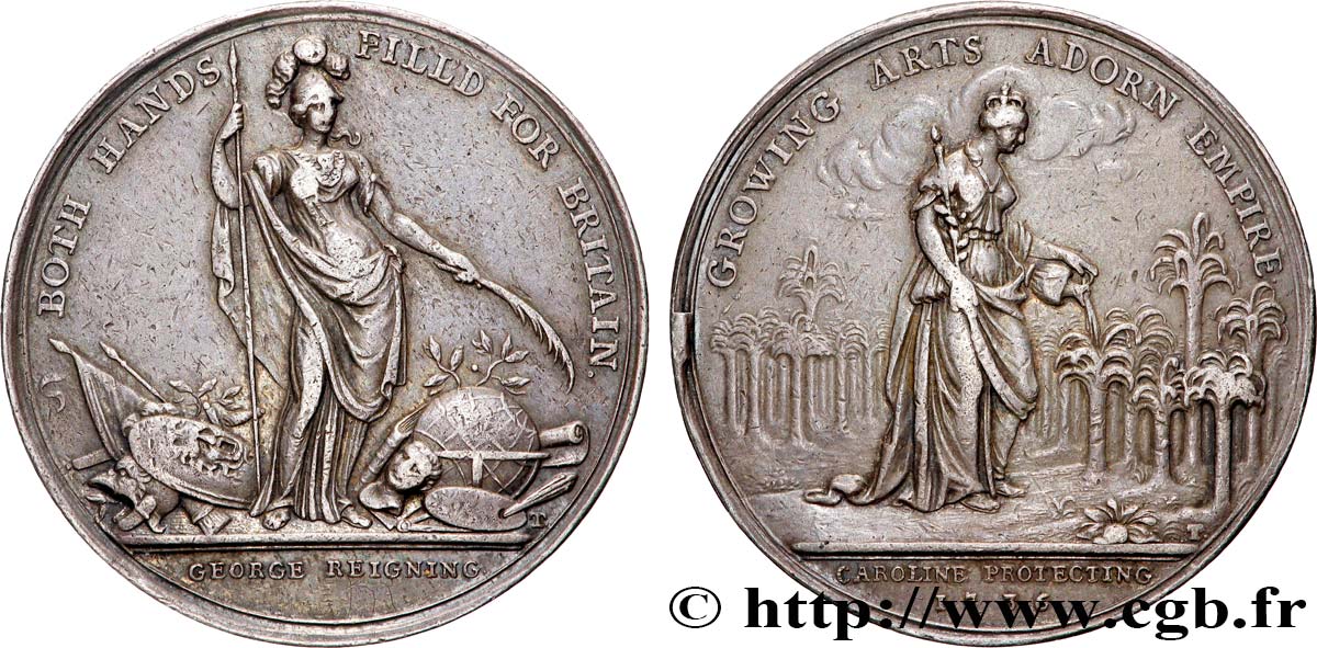 GREAT-BRITAIN - GEORGE II Médaille, La loterie de Jernegan XF