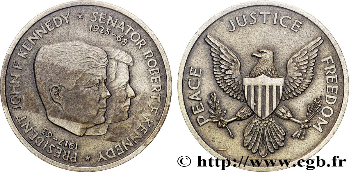 STATI UNITI D AMERICA Médaille, John et Robert Kennedy q.SPL