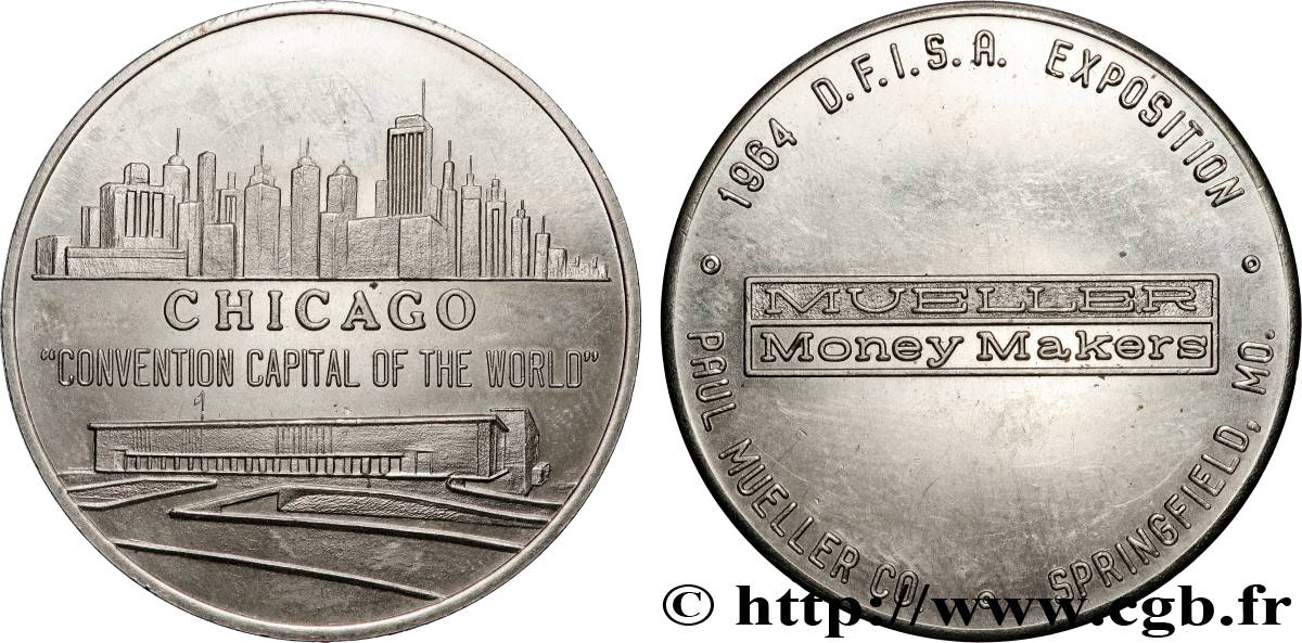 UNITED STATES OF AMERICA Médaille, Chicago, Mueller, Money makers Proof set