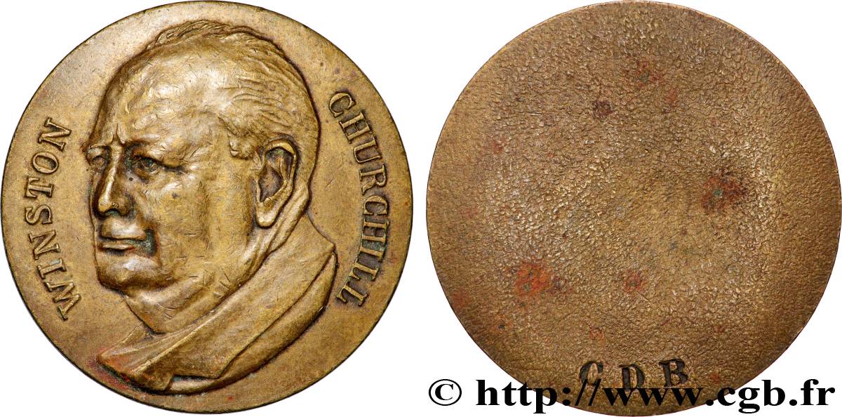 ACADÉMIES ET SOCIÉTÉS SAVANTES Médaille, Sir Winston Churchill, Cercle du bibliophile XF