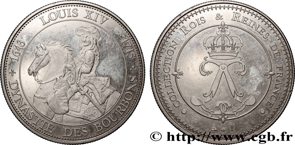 COLLECTION ROIS & REINES DE FRANCE Médaille, Louis XIV AU