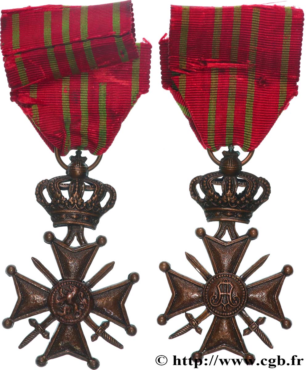 BELGIQUE Médaille, Croix de guerre TTB