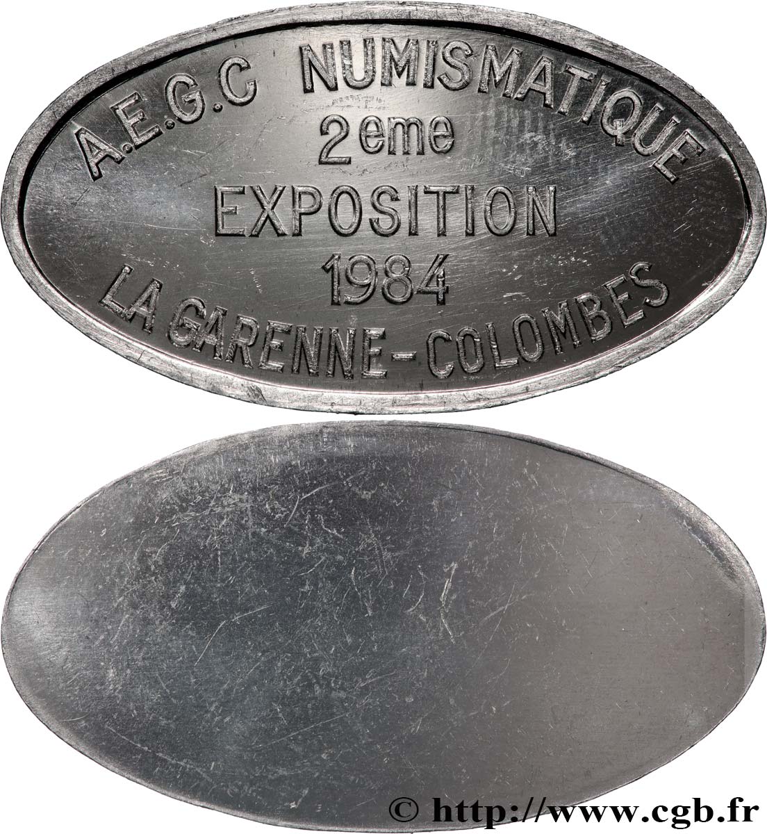 CINQUIÈME RÉPUBLIQUE Médaille, 2ème exposition numismatique des Anciens Élèves de la Garenne-Colombes  SPL