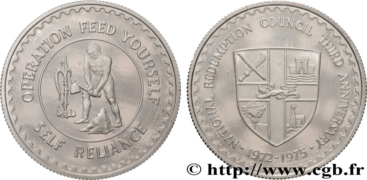 GHANA Médaille, 3e anniversaire du National Redemption Council Proof set