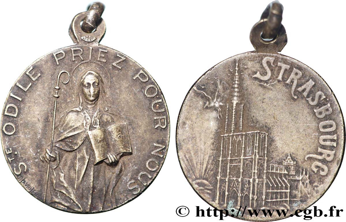 MÉDAILLES RELIGIEUSES Médaille, Sainte Odile VF