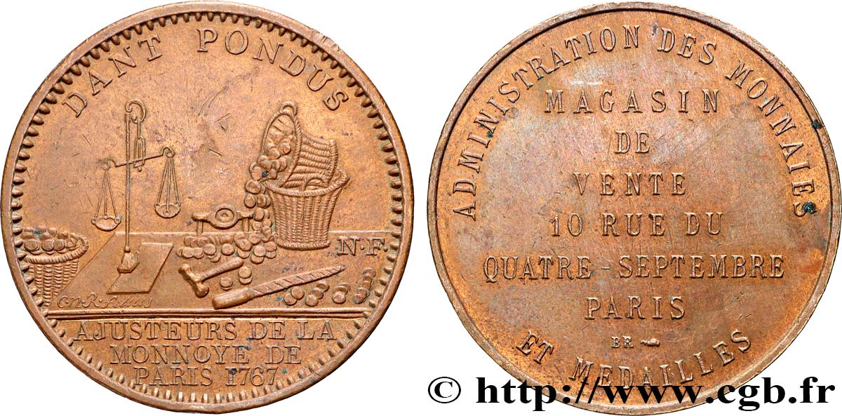 MONNAIE DE PARIS Médaille publicitaire du magasin de la Monnaie de Paris AU