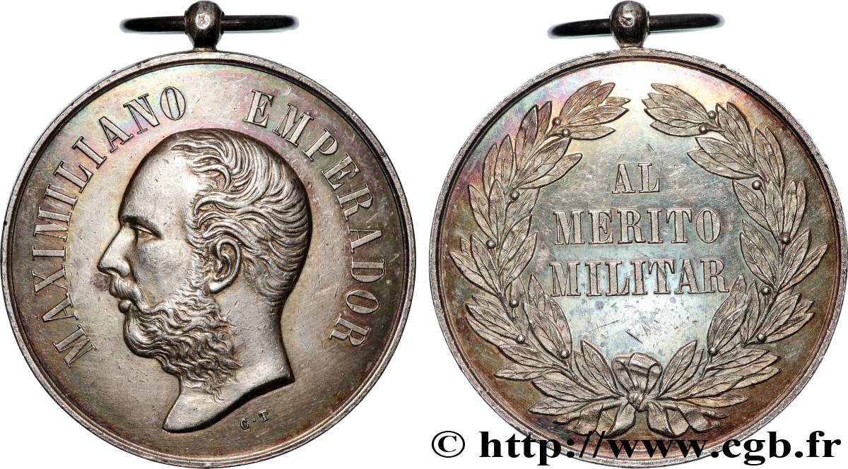MEXIQUE - MAXIMILIEN Ier Médaille, Mérite militaire q.SPL