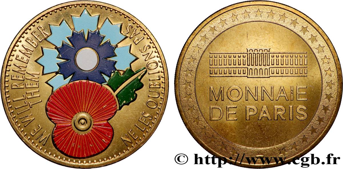V REPUBLIC Médaille, Centenaire de la Grande Guerre   AU