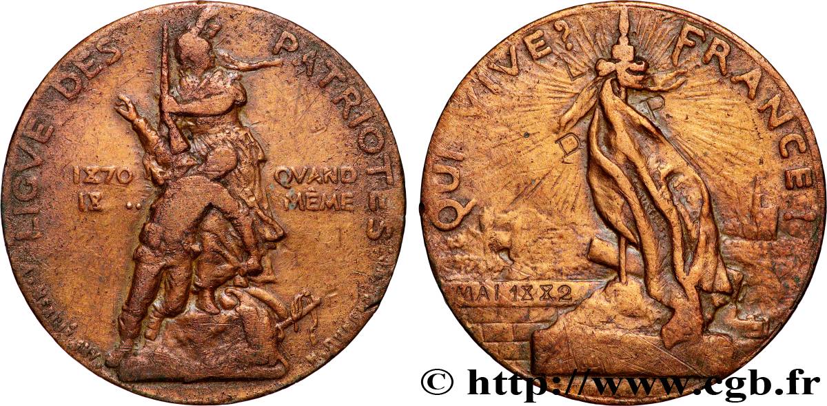 III REPUBLIC Médaille, Ligue des patriotes XF