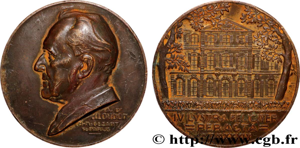 TROISIÈME RÉPUBLIQUE Médaille, Docteur J. Loudon TTB