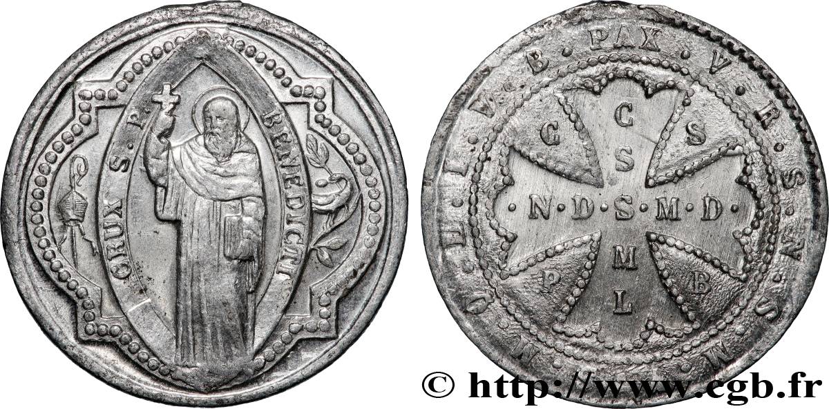 MÉDAILLES RELIGIEUSES Médaille, Saint Benoît TTB+