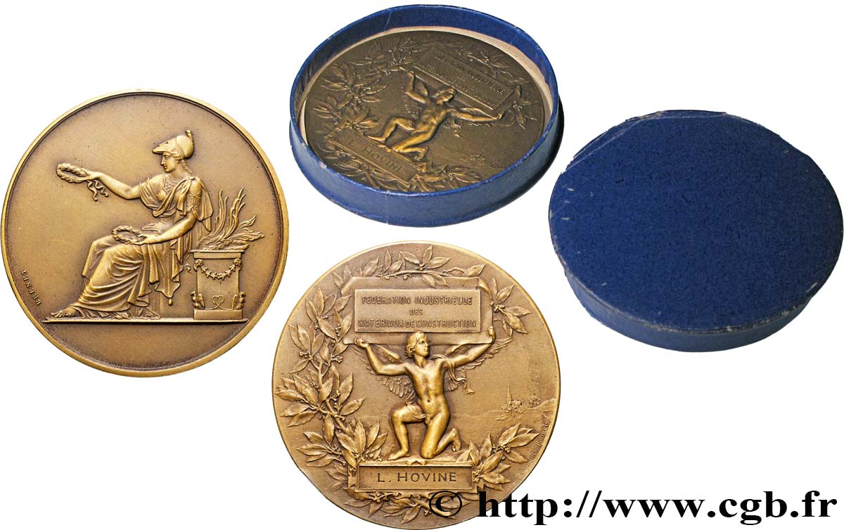 TERCERA REPUBLICA FRANCESA Médaille, Fédération industrielle des matériaux de construction MBC+/EBC