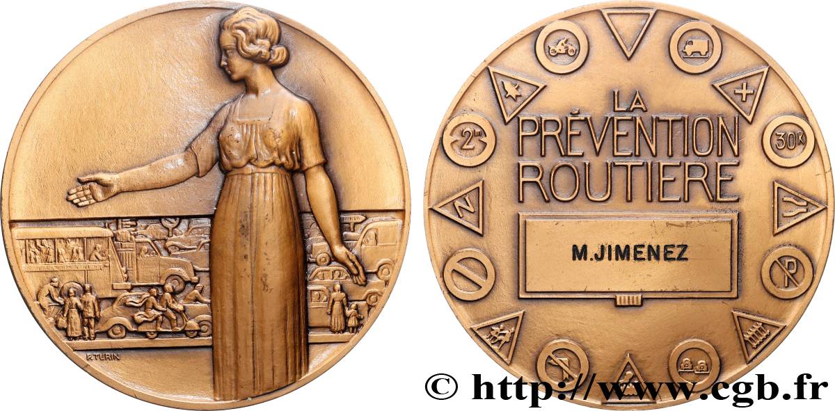 QUINTA REPUBLICA FRANCESA Médaille, La prévention routière MBC+
