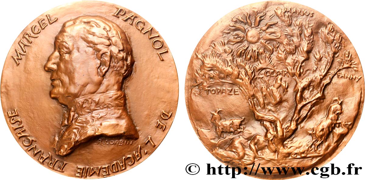 LITTÉRATURE : ÉCRIVAINS/ÉCRIVAINES - POÈTES Médaille, Marcel Pagnol SUP+