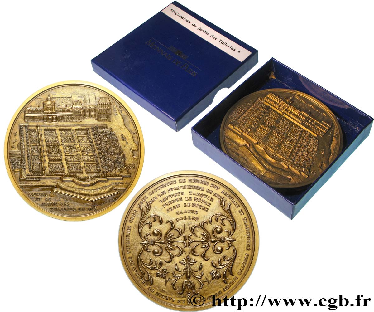 MONUMENTS ET HISTOIRE Médaille, Palais et Jardin des Tuileries en 1615, n°286 SUP+