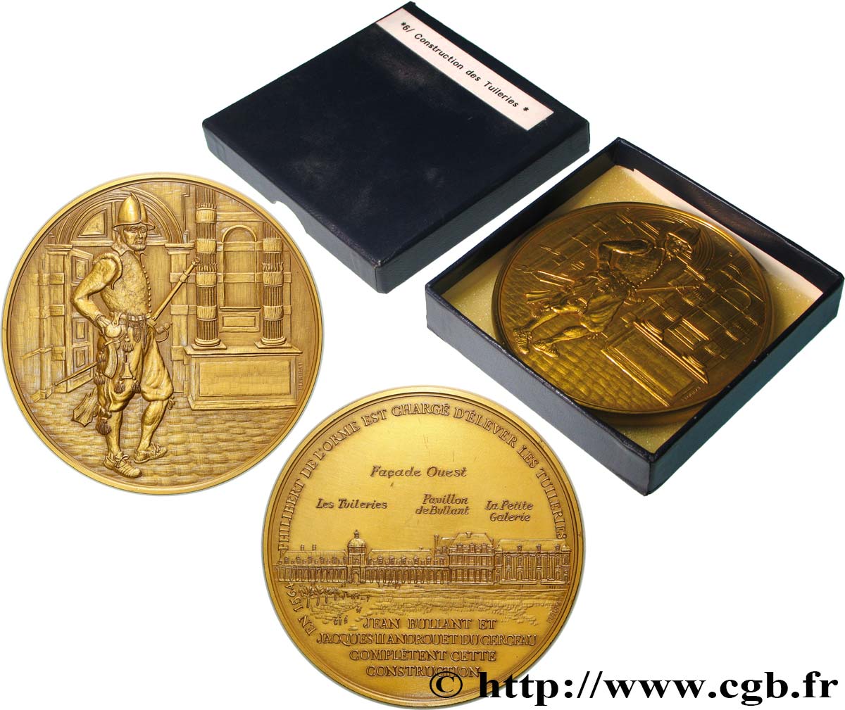 MONUMENTS ET HISTOIRE Médaille, Philibert de l’Orme est chargé d’élever les Tuileries, n°310 SUP
