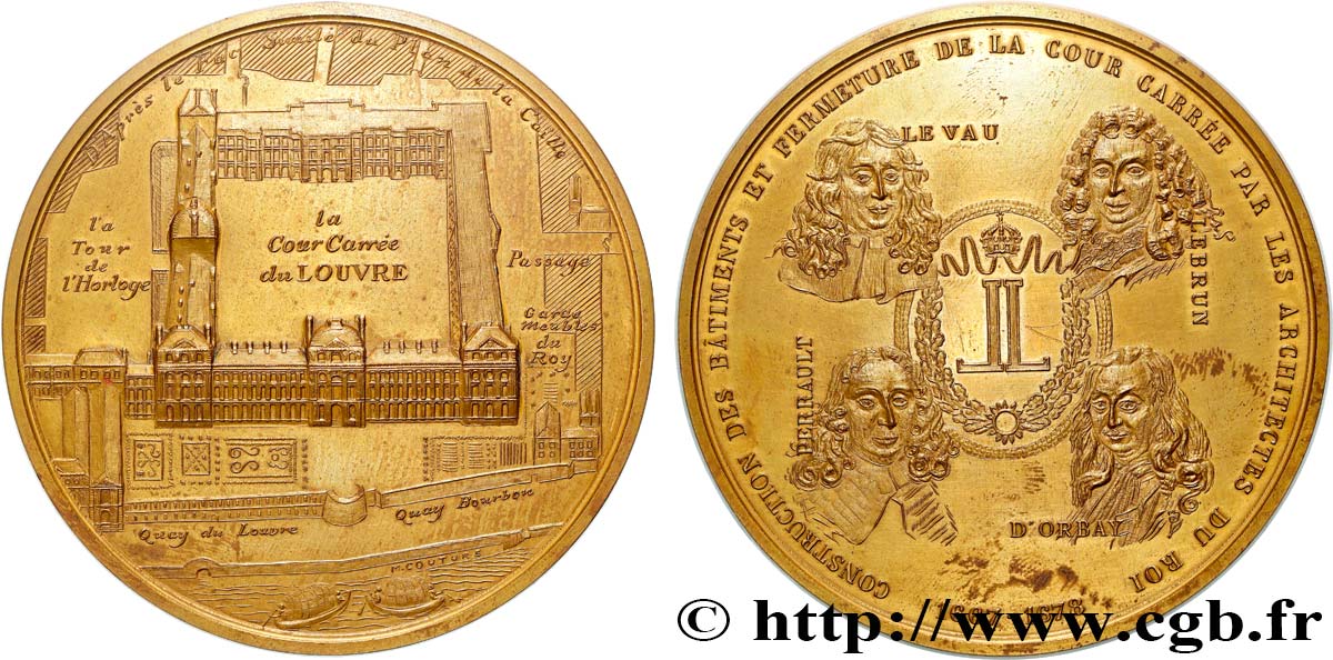 BUILDINGS AND HISTORY Médaille, La cour carrée du Louvre, n°263 AU