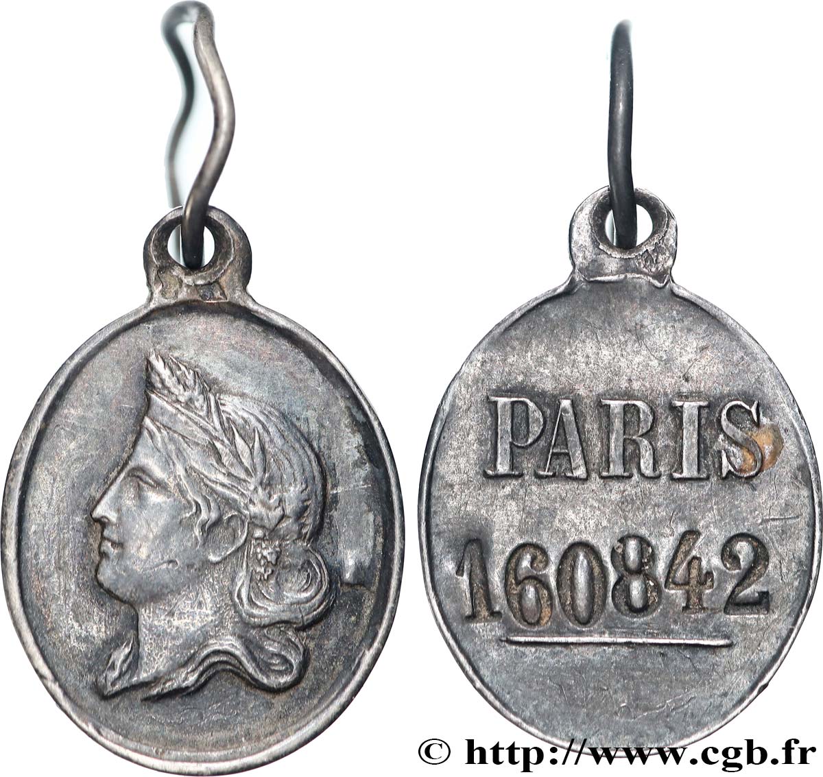 TERCERA REPUBLICA FRANCESA Médaille des enfants trouvés, n°160842 MBC+