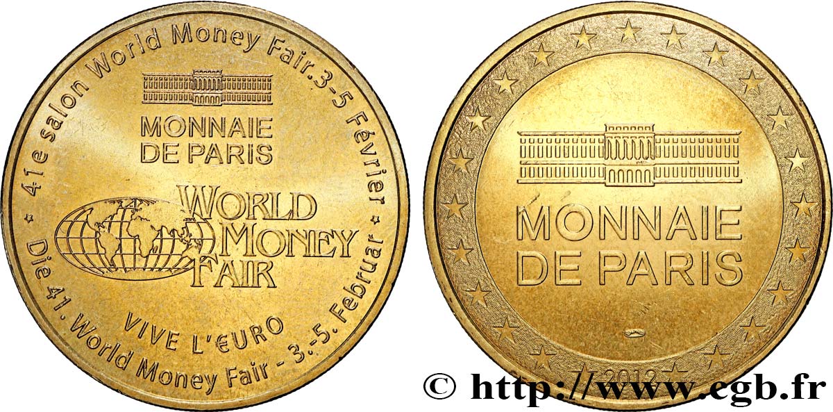 TOURISTIC MEDALS WORLD MONEY FAIR 2012 SPL