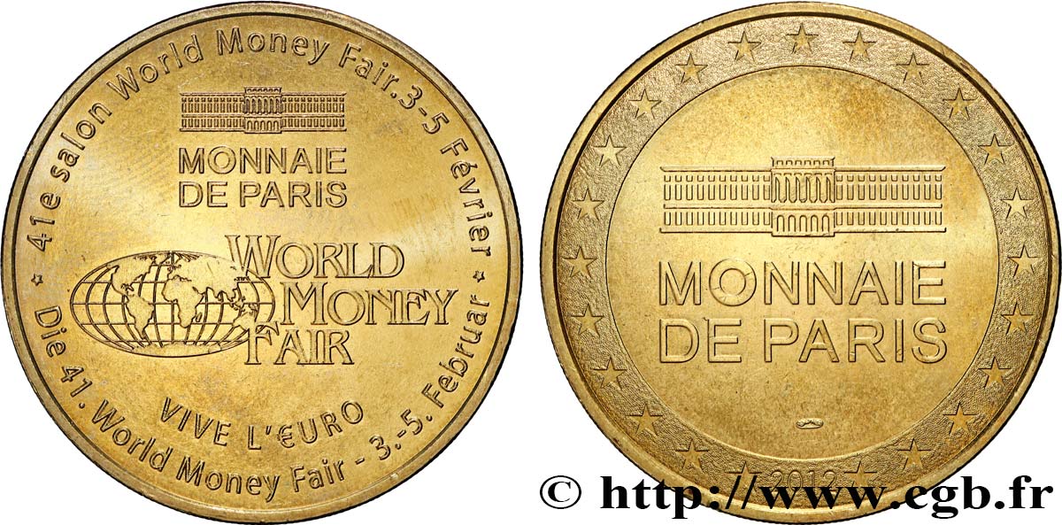 TOURISTIC MEDALS WORLD MONEY FAIR 2012 EBC