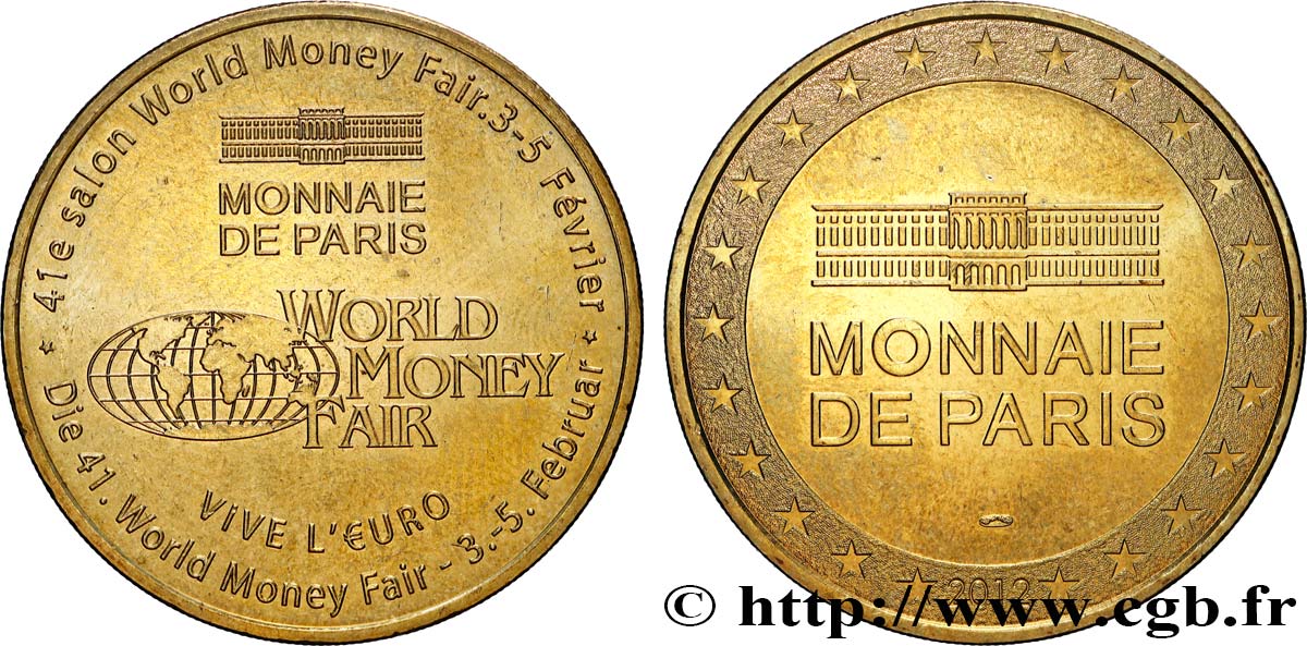 MÉDAILLES TOURISTIQUES WORLD MONEY FAIR 2012 SUP