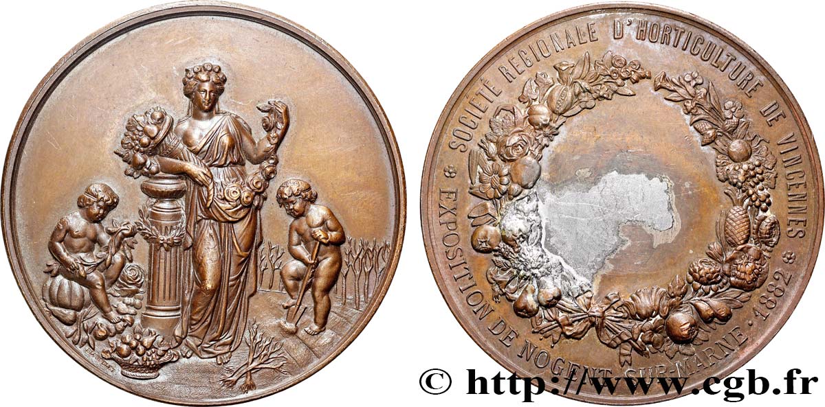SOCIÉTÉS D AGRICULTURE, HORTICULTURE, PÈCHE ET CHASSE Médaille, Société régionale d’horticulture de Vincennes MBC