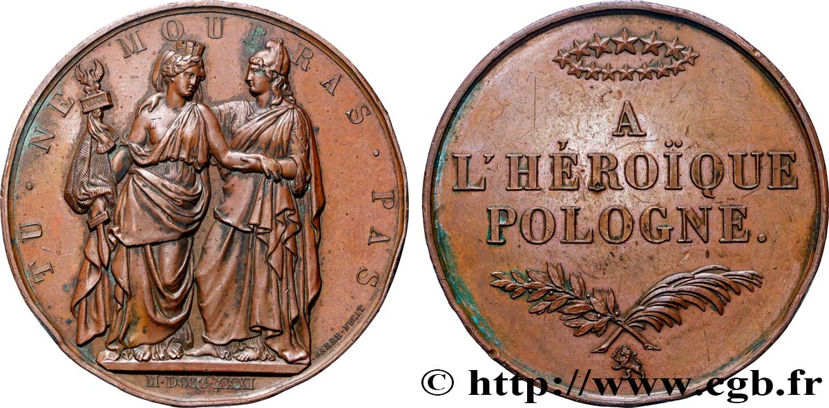 POLONIA - INSURRECTION Médaille, l’Héroïque Pologne BB