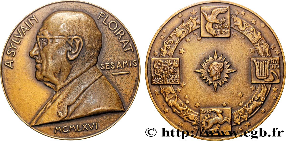 CINQUIÈME RÉPUBLIQUE Médaille, Sylvain Floirat TTB