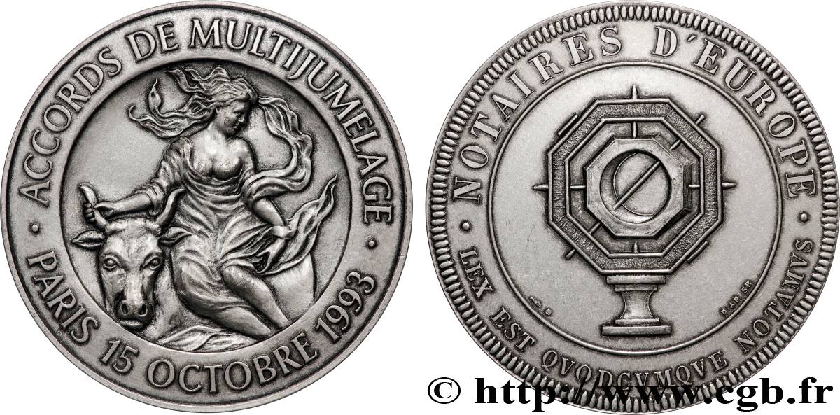V REPUBLIC Médaille, Notaires d’Europe AU