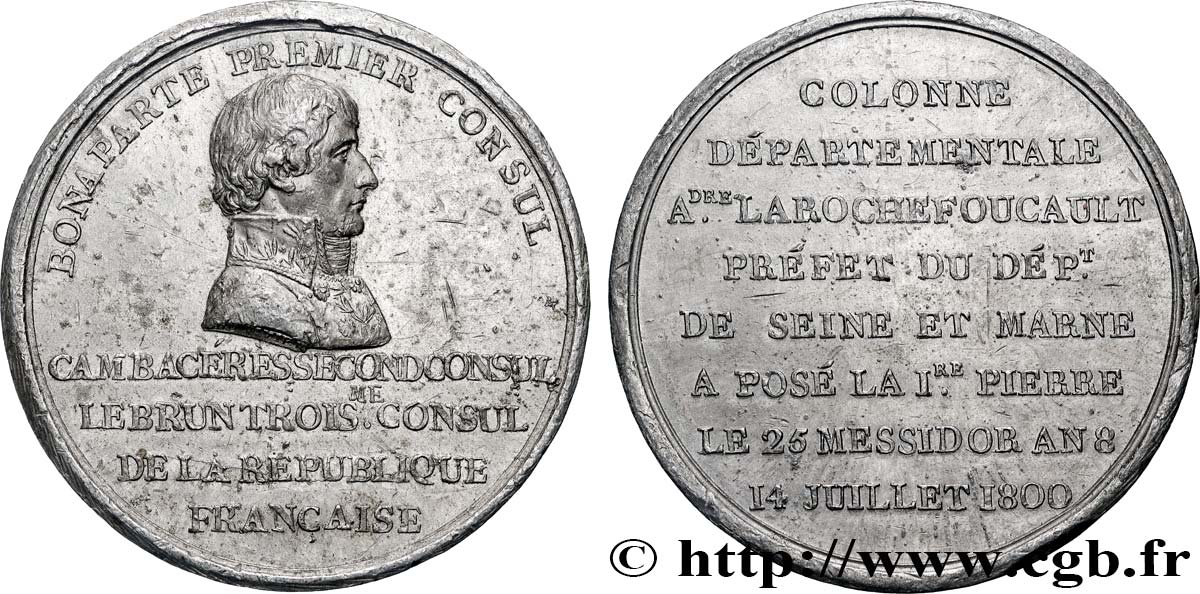 CONSULAT Médaille, Colonne départementale de Seine-et-Marne XF