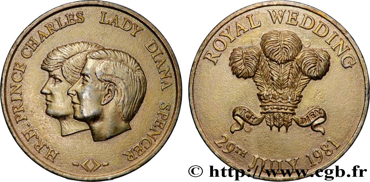 GRAN BRETAÑA - ISABEL II Médaille, Mariage royal MBC