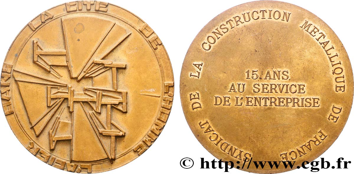 ASSOCIATIONS PROFESSIONNELLES - SYNDICATS Médaille, Syndicat de la construction métallique en France XF