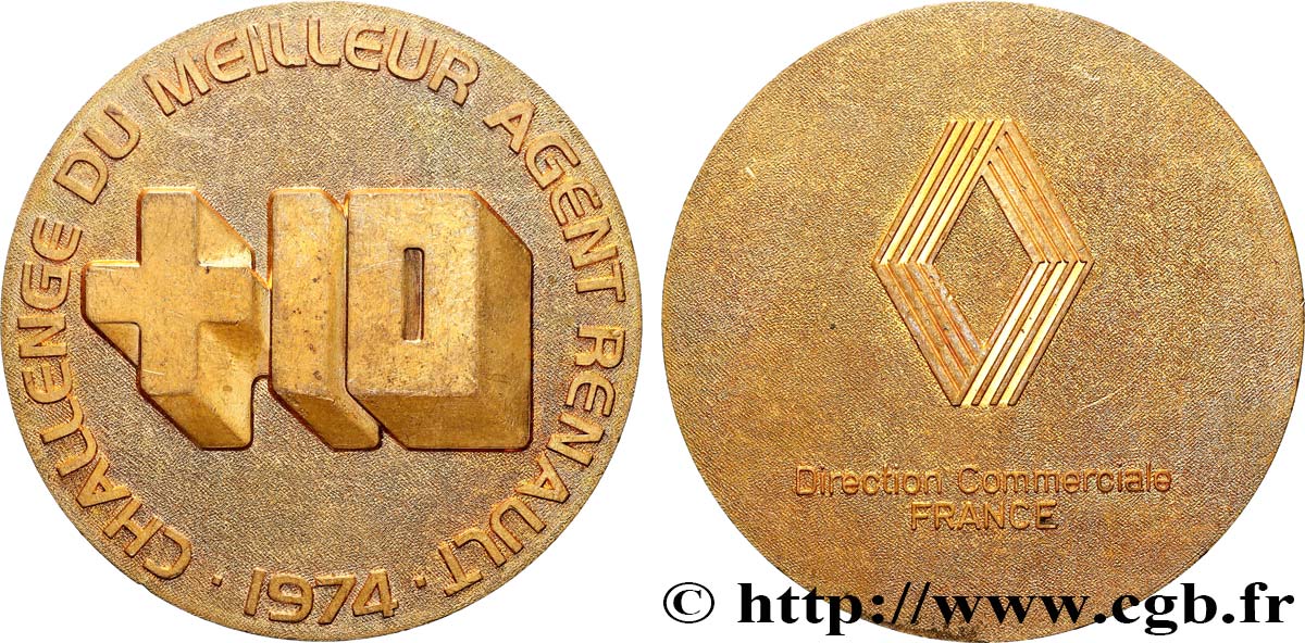 CINQUIÈME RÉPUBLIQUE Médaille, Challenge du meilleur agent Renault TTB