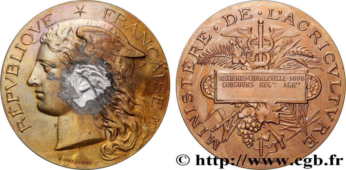 TROISIÈME RÉPUBLIQUE Médaille, Concours régional agricole TTB/TTB+