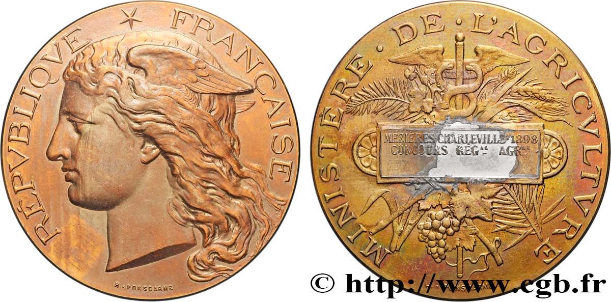 TROISIÈME RÉPUBLIQUE Médaille, Concours régional agricole fme_841998