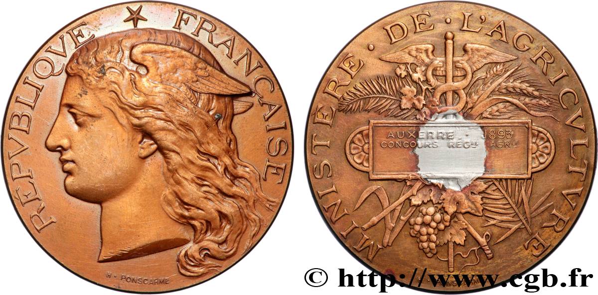 DRITTE FRANZOSISCHE REPUBLIK Médaille, Concours régional agricole fVZ