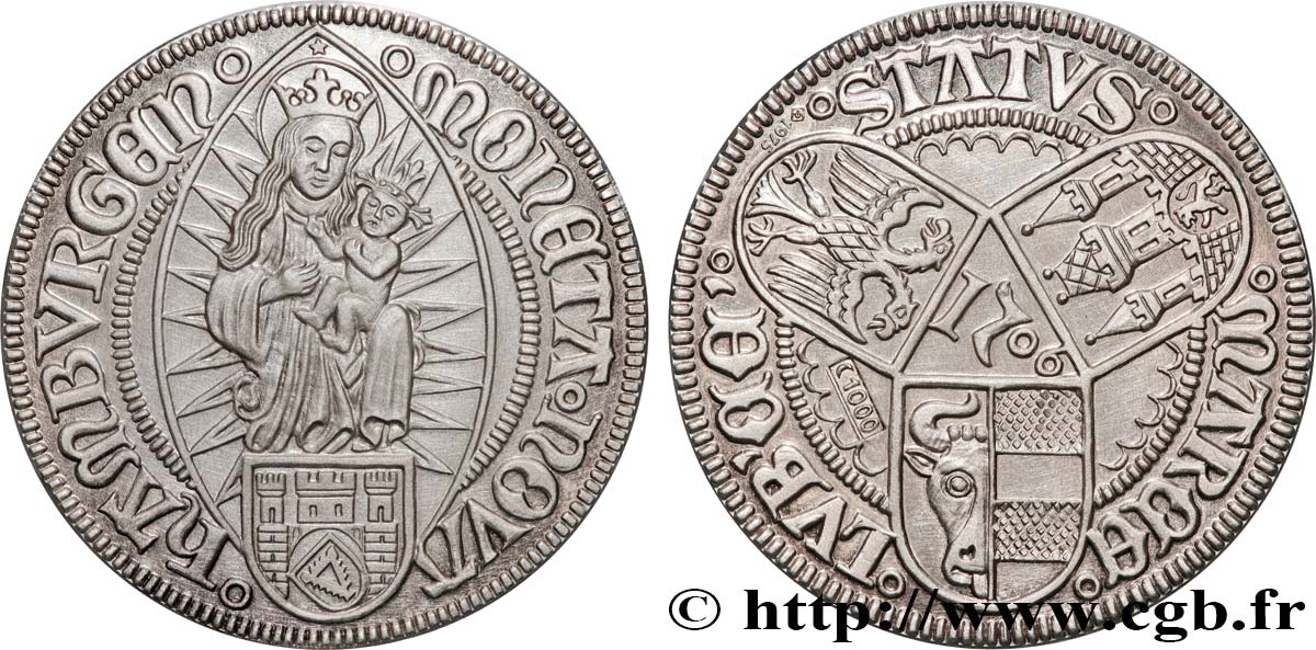 ALLEMAGNE - VILLE LIBRE DE HAMBOURG Médaille, Reproduction du Hamburg Thaler BE