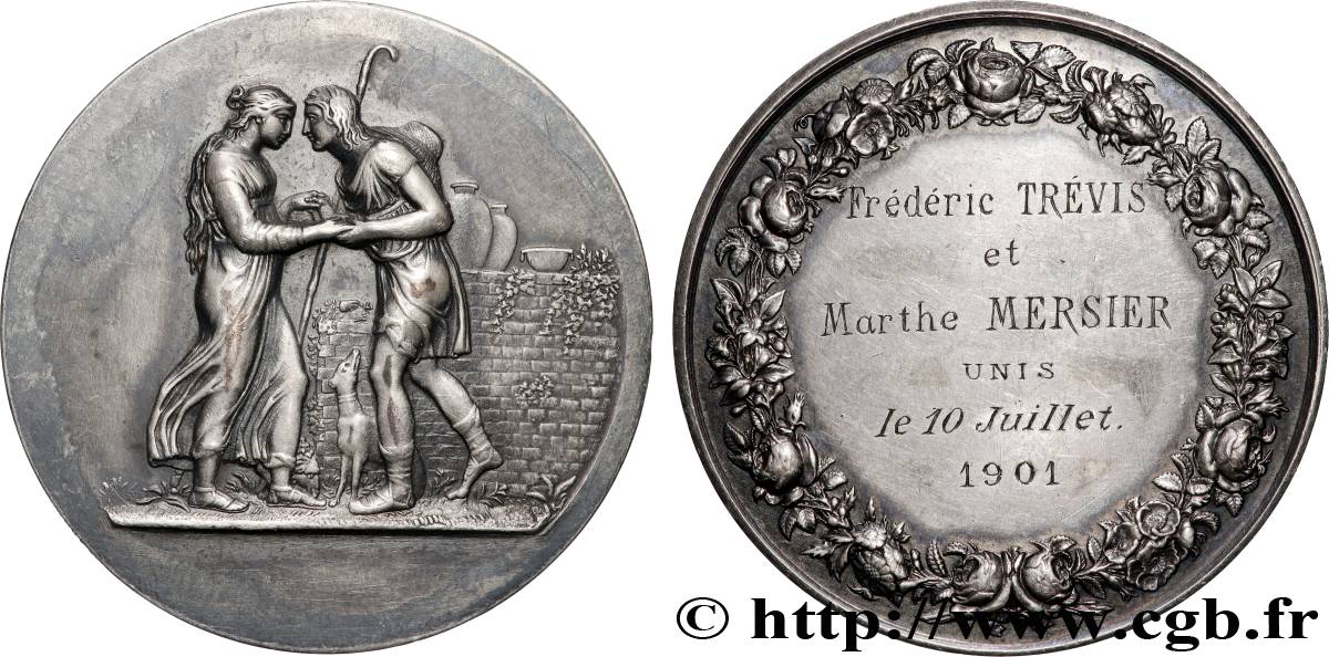 AMOUR ET MARIAGE Médaille de mariage, Jacob et Rachel, Stéphanie Napoléon et le Prince Louis de Bade fVZ