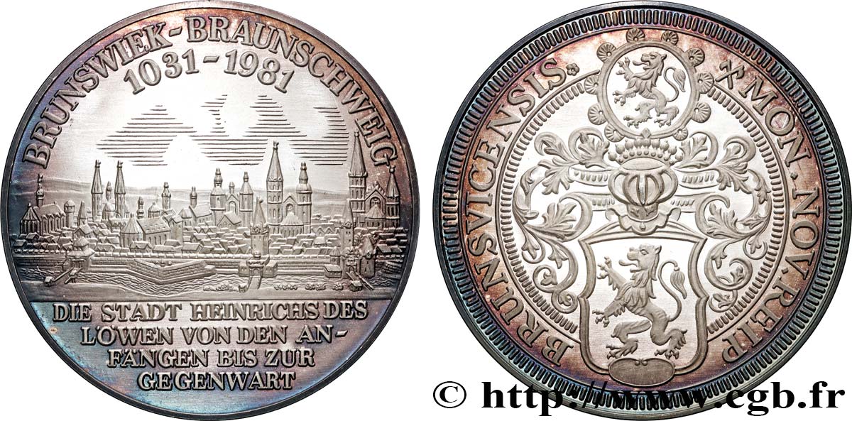 RÉPUBLIQUE FÉDÉRALE D ALLEMAGNE Médaille, Ville de Brunswick BE