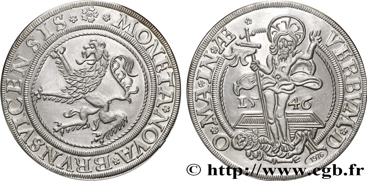 GERMANIA - BRUNSWICK Médaille, Reproduction du Thaler fédéral dit de Schmalkalde BE