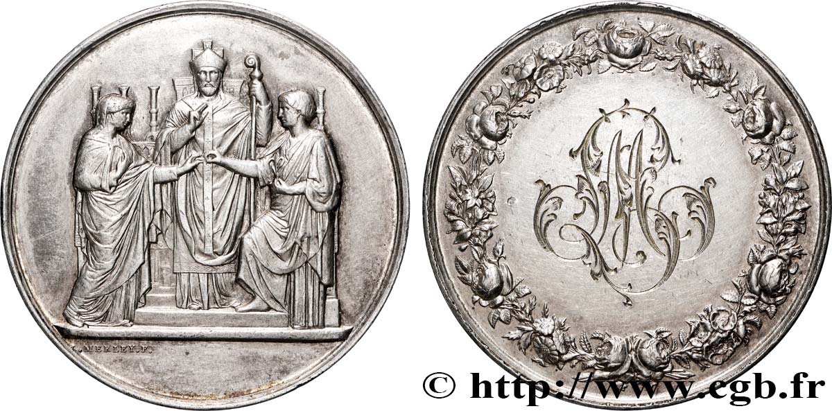 AMOUR ET MARIAGE Médaille de mariage AU