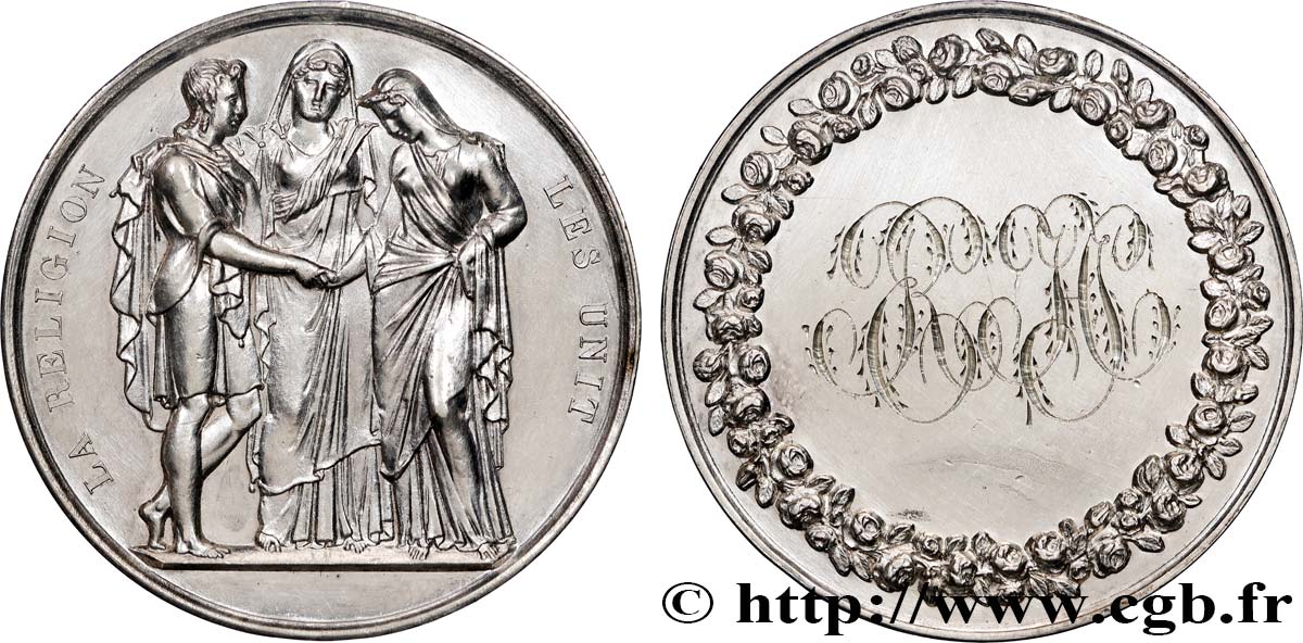 AMOUR ET MARIAGE Médaille de mariage, La Religion les unit SUP