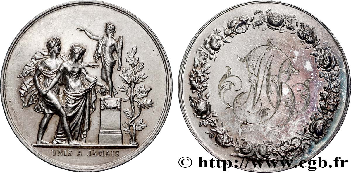 AMOUR ET MARIAGE Médaille, Unis à jamais TTB+