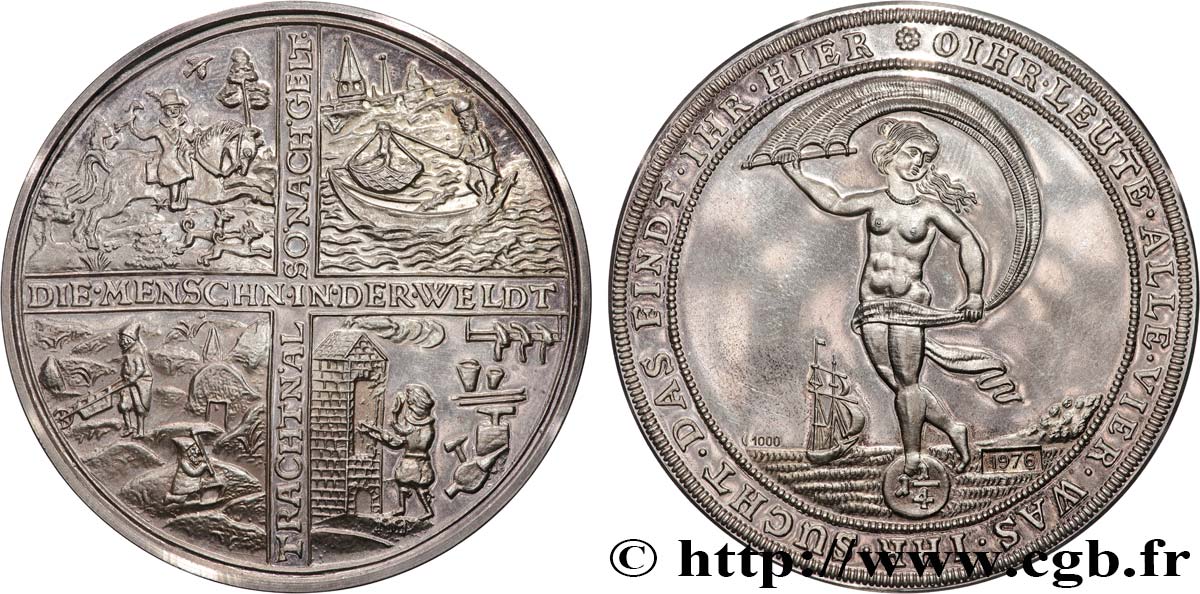 BRUNSWICK - DUCHÉ DE BRUNSWICK- WOLFENBUTTEL - RODOLPHE-AUGUSTE Médaille, Reproduction du 1 1/4 Thaler - Frederick Ulrich Prueba