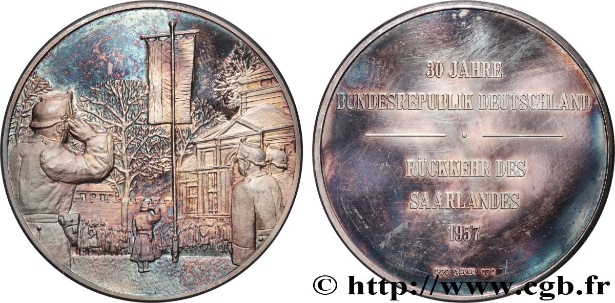 RÉPUBLIQUE FÉDÉRALE D ALLEMAGNE Médaille, Retour de la Sarre BE