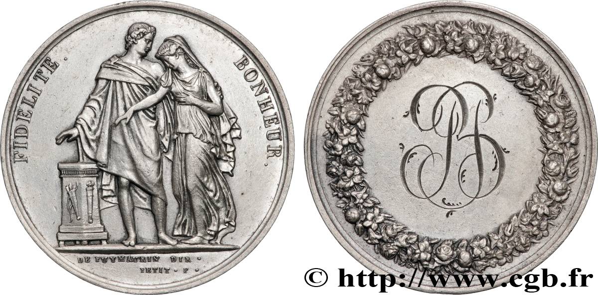 LOVE AND MARRIAGE Médaille de mariage, Fidélité et Bonheur AU