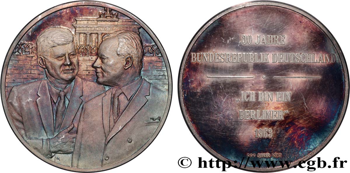RÉPUBLIQUE FÉDÉRALE D ALLEMAGNE Médaille, Je suis un berlinois  BE