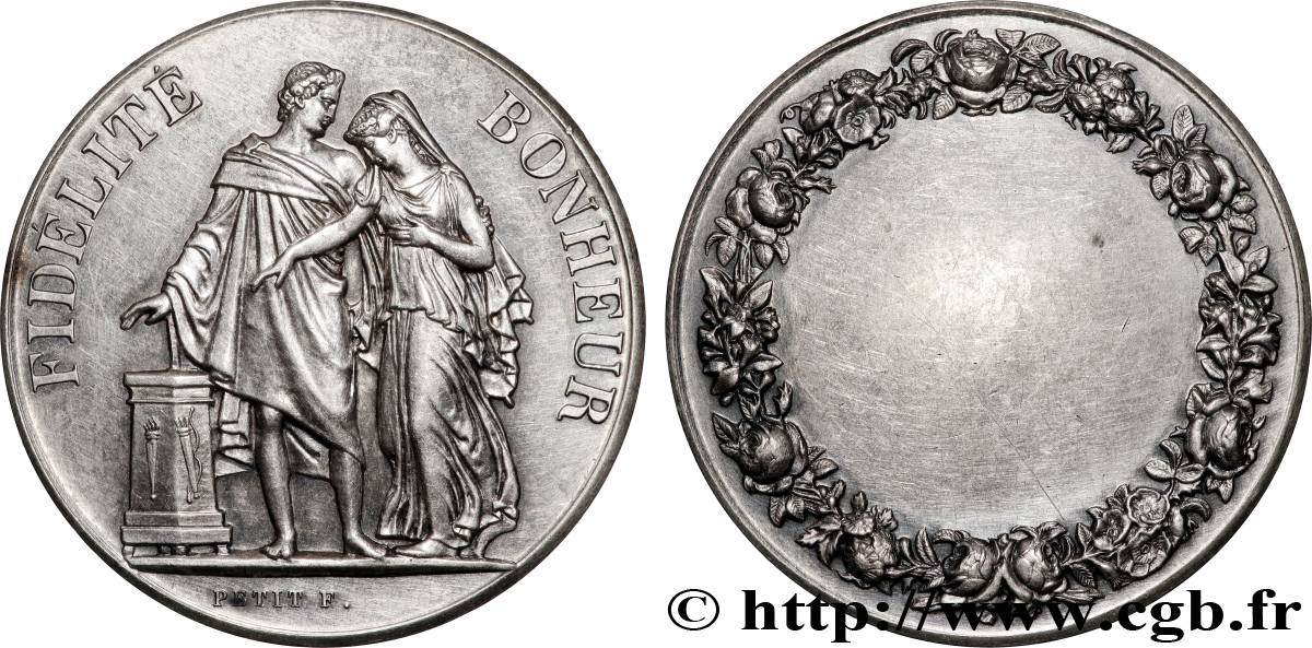 AMOUR ET MARIAGE Médaille de mariage, Fidélité et Bonheur AU